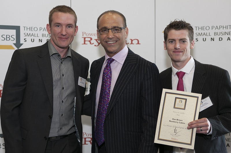 L-R: Aaron Brown, Theo Paphitis and Dan Brown