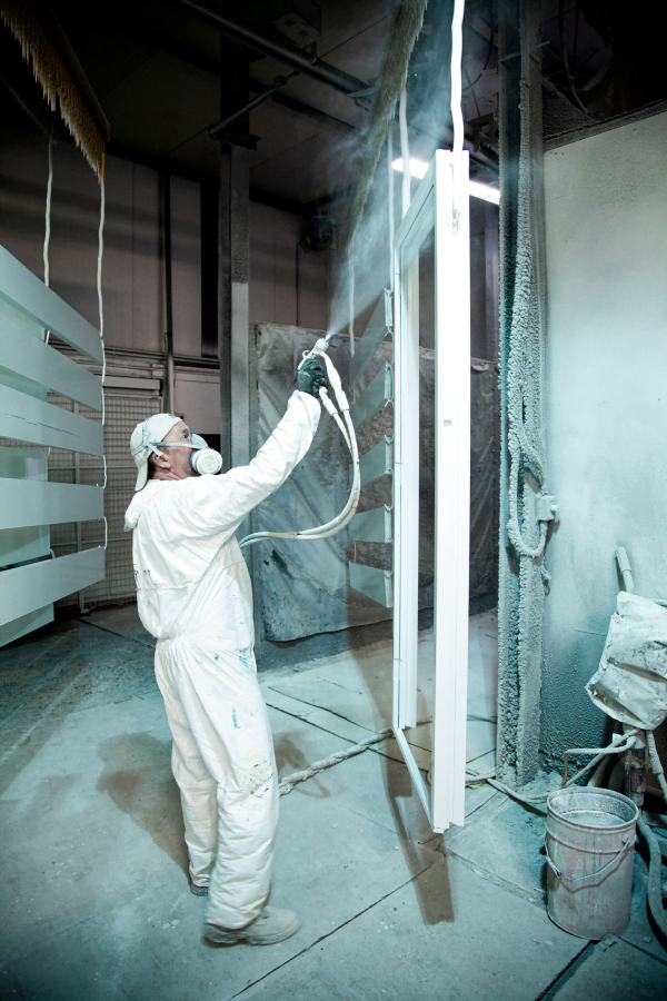 The high-tech electrostatic paint plants system can apply 10 - 12 coats of paint in a single pass.