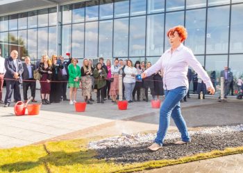 BECBC CEO Dianne Richardson walking on fire for charity
