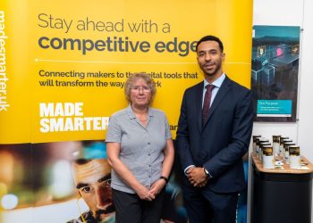 Donna Edwards, director of Made Smarter North West and Paul McLaren, of BAE Systems