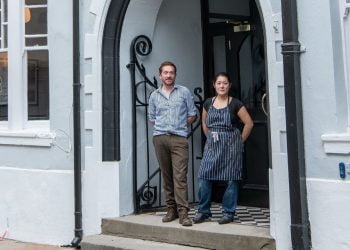 Nina Matsunaga & James Ratcliffe co-owners of the Black Bull, Sedbergh. Picture: Phil Rigby Photography