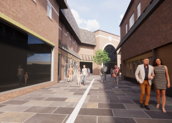 Artist's impression of the redevelopment plans at Portland Walk in Barrow.