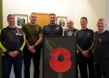 Dan Ford, Dave Cornell, James Pownell, managing director Richard Bracewell, Joe Tallon and Mike Dent.