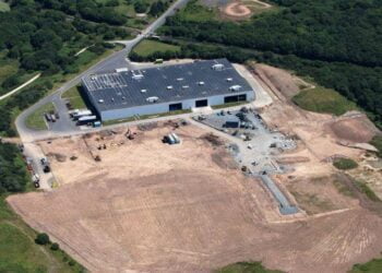 The helipad at Sandscale Park, Barrow