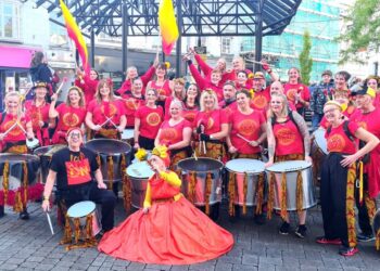 Drum Nation at the Kendal Live Music Festival, organised by Kendal BID, in 2022