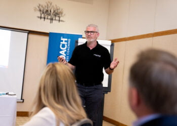 Business growth coach Rob MacDonald delivering a 'Six steps to grow your business' seminar