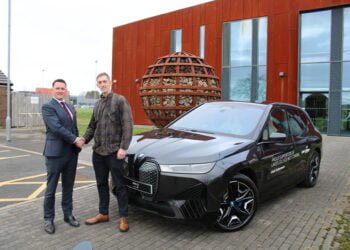 Alex Cronin from Lloyd BMW Cockermouth and Iain Glendinning from Lakes College,