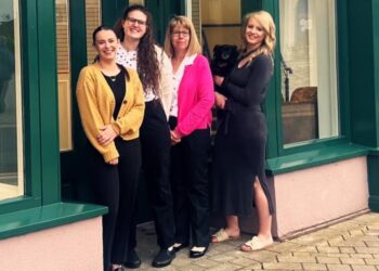 Members of the Westmorland Homecare team outside the new Penrith branch
