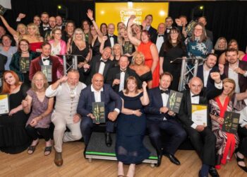 Group photo at Cumbria Tourism Awards event.