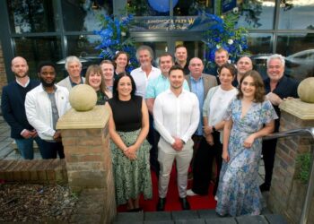 Group celebrating 25 years at Kingsmoor Park.