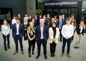 Armstrong Watson team group photo outside office
