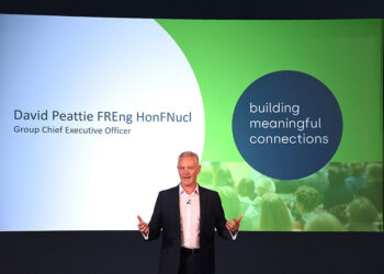 David Peattie speaks at building meaningful connections event.