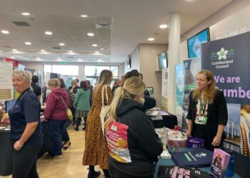 People at Cumberland Council business expo event.