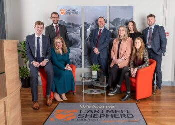 Group of solicitors at Cartmell Shepherd office.