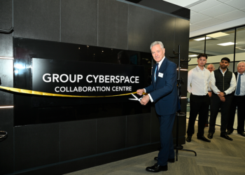 David Peattie opens the new cyber facility