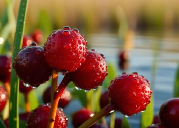 Marsh Cranberries - one of three candidate paludicultural crops that came out top in the research