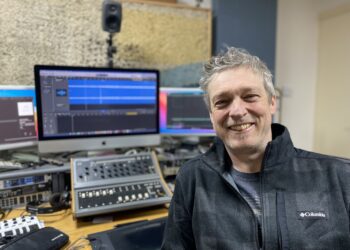 Dan Fox at home in his Ulverston production studio