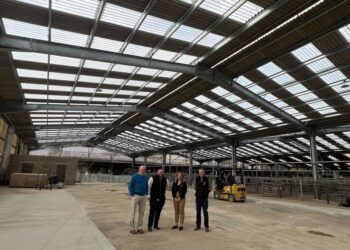 Mike Briggs, of AL Daines; Ryan Robertson, of Thomas Armstrong Construction; Laura Millar, of H&H and Karl Stout, of H&H