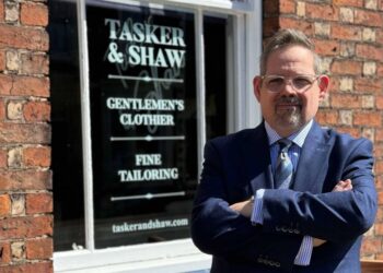 Owner and Personal stylist James Hutchson outside Tasker & Shaw’s new studio