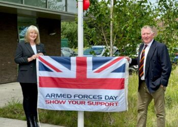 Paula Mewse and BEC's Armed Forces Champion Mark Armstrong
