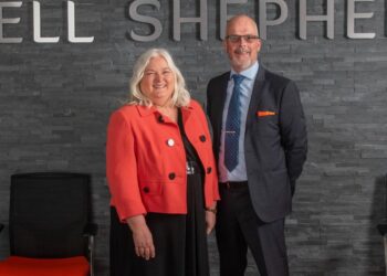 Joanne Stronach, who will take over as managing director, with current MD Peter Stafford