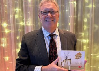 Simon Berry, of English Lakes Hotels with his lifetime achievement award