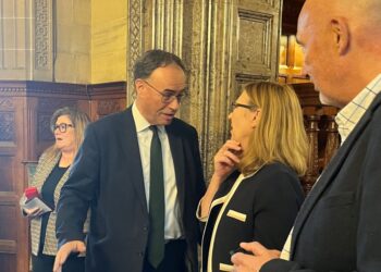 Bank of England governor Andrew Bailey in conversation with Gill Haigh