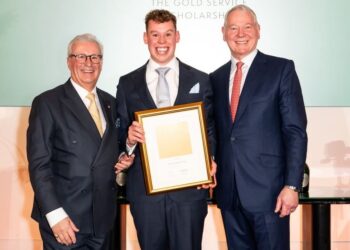 Edward Griffiths, CVO, Chairman of the Judges, Joel Pennington, and Alastair Storey, OBE, Chairman of the Trustees