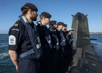 HMS Anson arrives in Australia Pic RN