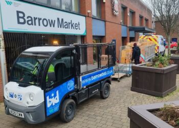 Barrow BID helping market traders. Pic Courtesy of Barrow BID